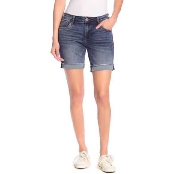 Kut from the Kloth 10 Katy Boyfriend Denim Shorts Women’s Bermuda Cuffed - Picture 1 of 10